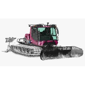 3D Snowcat with Snowplow Pistenbully